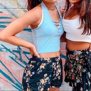 3/$25 Express Baby Blue Halter Top